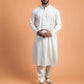 Off white silk kurta set