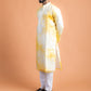 Yellow shibori kurta