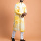 Yellow shibori kurta