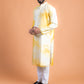 Yellow shibori kurta